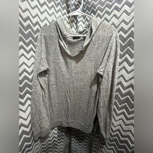 New Tempted Gray Cowl Neck Sweater